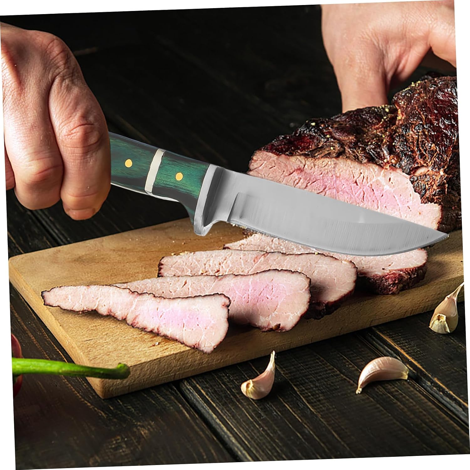 PRETYZOOM Stainless Steel Mutton Chopper with Ergonomic Handle Multipurpose Meat Cleaver for Kitchen and Restaurant Use for Roasting Lamb and Meat Cutting