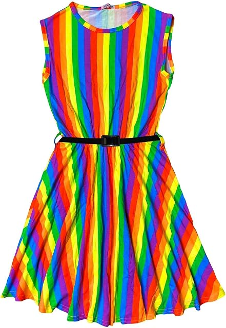 A2Z 4 Kids Kids Girls Designer's Rainbow Skater Dress Crop Tops T Shirts Leggings Off Shoulder Dresses New Age 5 6 7 8 9 10 11 12 13 Years