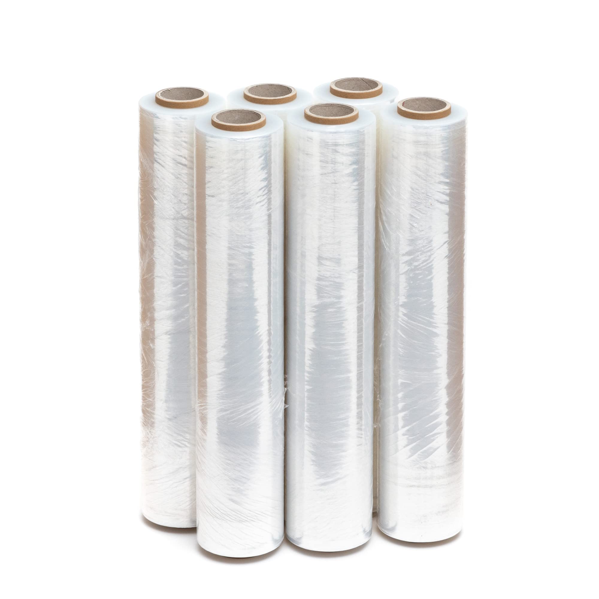 Storopack Lot de 6 rouleaux de film étirable à la main Transparent 500 mm x 300 m 20 microns
