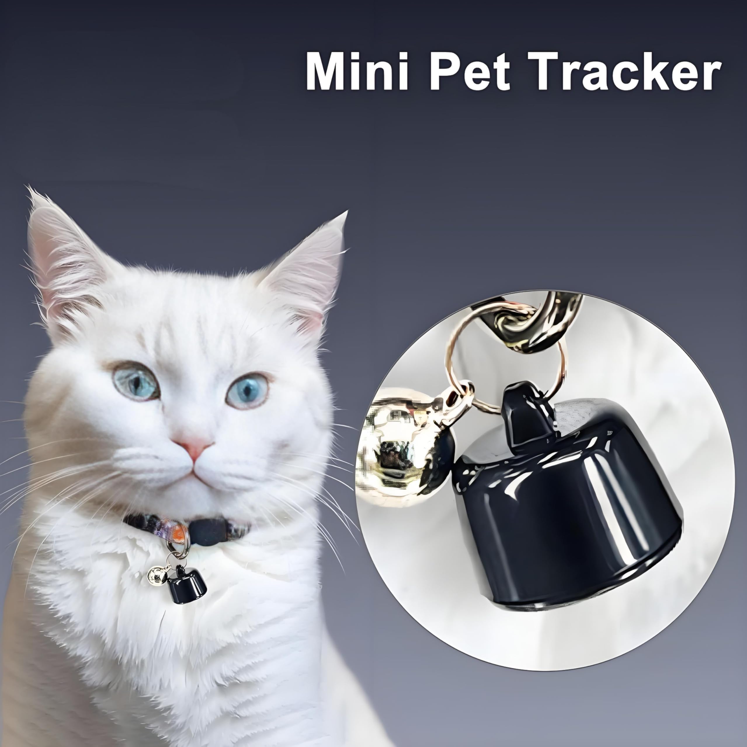 Collar de seguimiento GPS para gatos y perros, GPS Tracker para perros de gatos, mini rastreo impermeable para animales, seguimiento global, compatible con iOS y Android, en tiempo real, localización