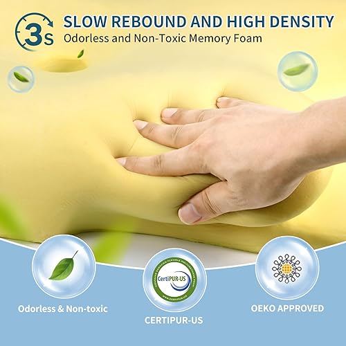 Miniatura 5 de Almohada cervical para el cuello, almohada de contorno para aliviar el dolor de cuello, almohada ortopédica ergonómica para dormir de lado,