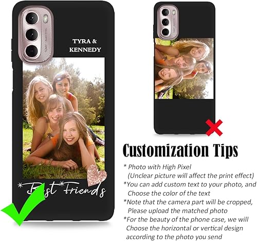 Miniatura 3 de Funda de teléfono con foto personalizada para Motorola Moto G Stylus 5G 2022 con nombre de logotipo y texto personalizado, funda protectora de