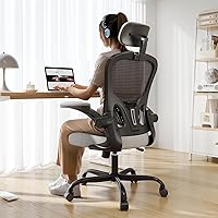Vista 9 de Silla de oficina ergonómica, capacidad de 330 libras, silla de computadora con respaldo alto para largas horas, cómoda, silla ejecutiva giratoria