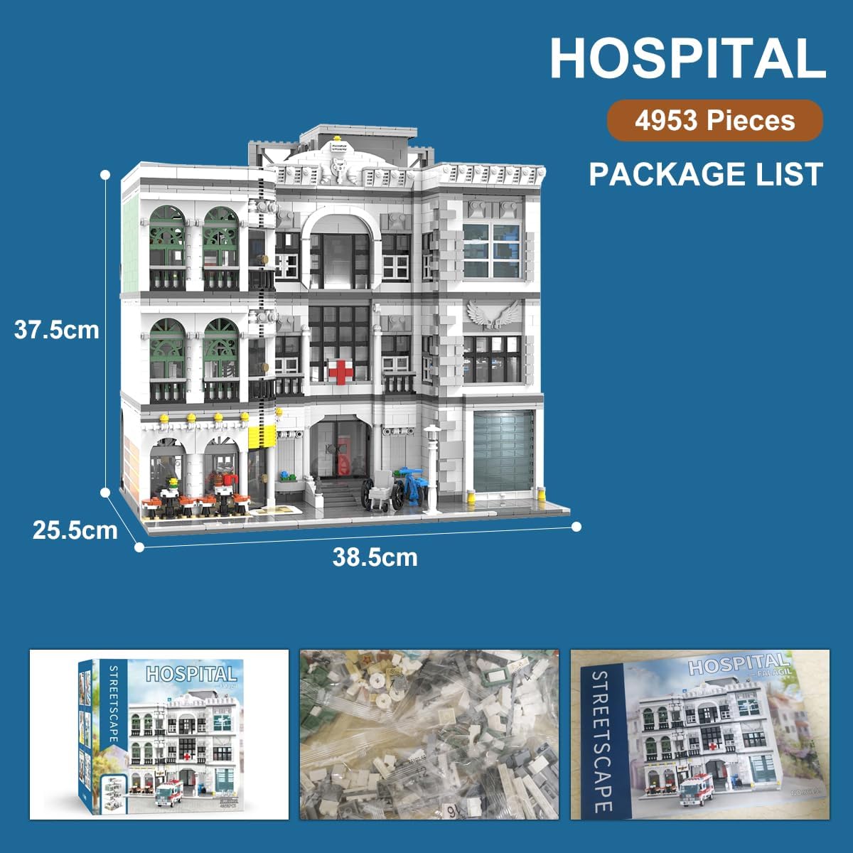 City Emergency Hospital - Blocks Set,4953 PCS 2 in 1 Model for Adults image 3