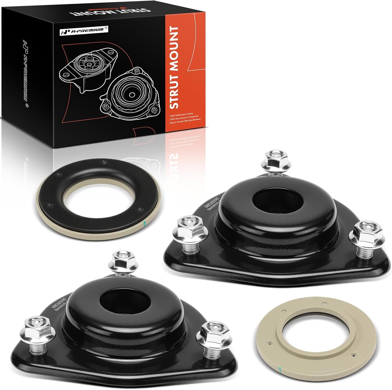 A-Premium Front Suspension Strut Mounts Compatible with Jeep MK Series Compass 2007-2017, MK Series Patriot 2007-2017 & Dodge Caliber 2007-2012, 2-Pack