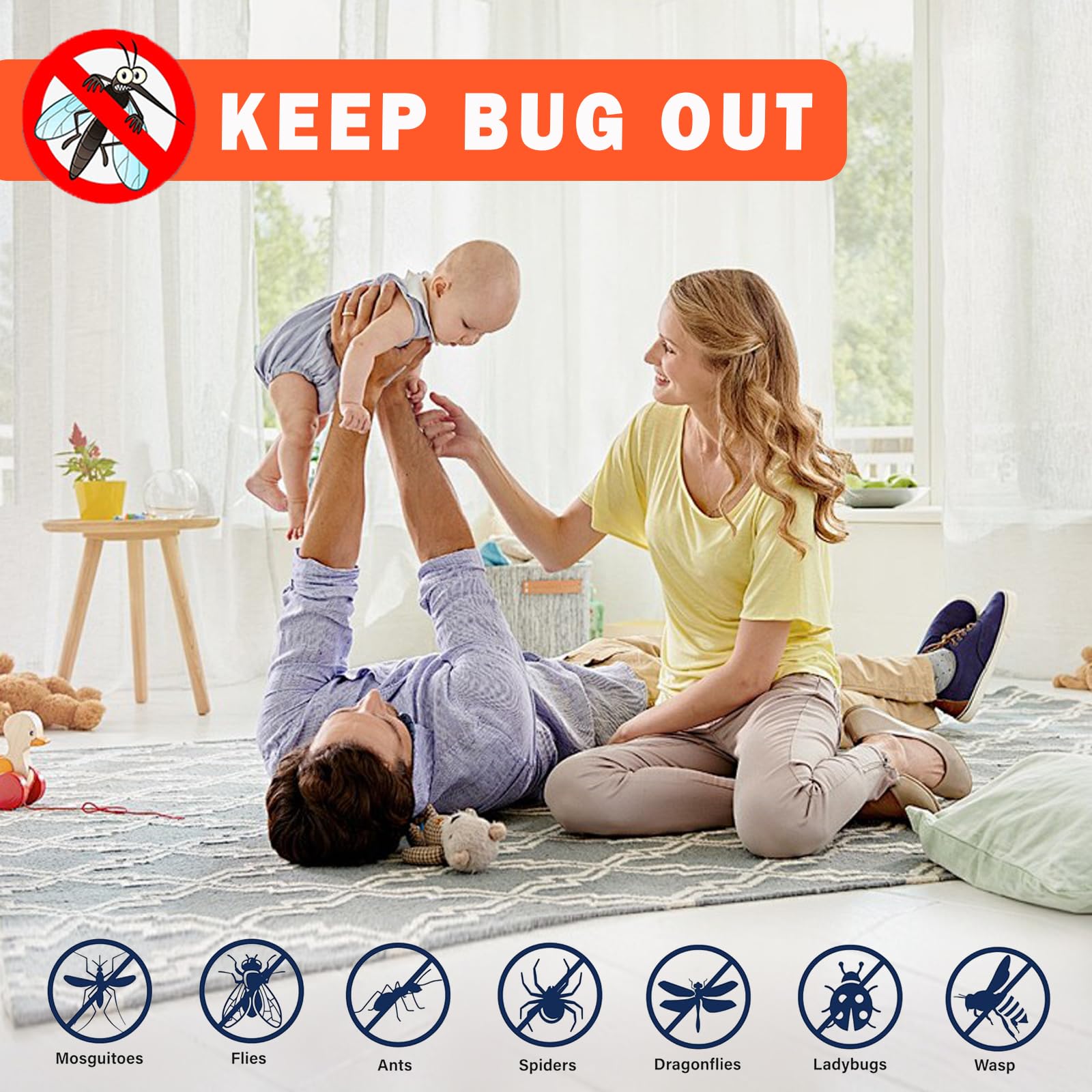 BukyTom Zanzariera Magnetica Porta 110x200 - Tenda Zanzariere Magnetiche per Porta Balcone - Magnete Zanzariera con Calamita - Magnetic Door Screen - Rete Fine Magneti Anti Zanzare