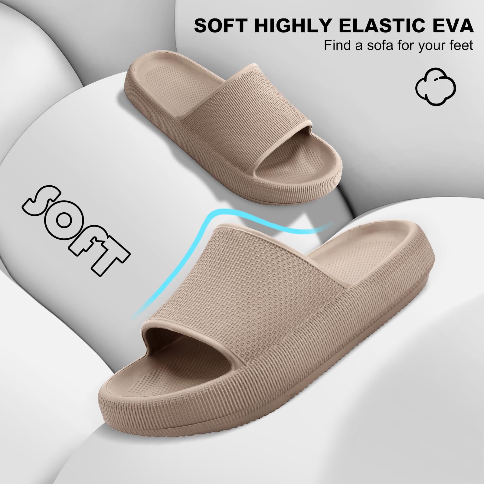 HEOAARG Ciabatte Donna Uomo Leggero Ciabatte Casa Ciabatte Piscina Slider Ciabatte Nuvole Casa Pantofole Ciabatte da Mare Doccia Spiaggia Bagno Giardino