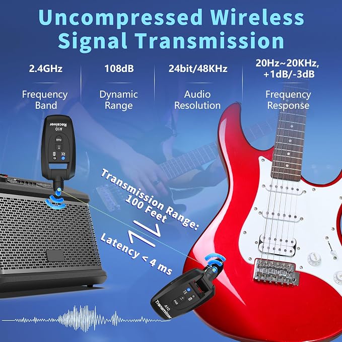 Sistema Inalámbrico para Guitarra WENTELMUSIC A10 miniatura 4