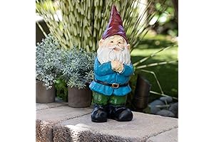 Alpine Corporation ZEN872 Alpine Red Hat Bearded Garden Gnome Statue