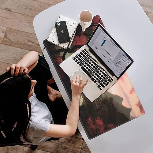 Miniatura 5 de Tapete de juego de cartas de 24 x 14 pulgadas, tapete de juego para tarjetas MTGTCG, alfombrillas de juego cosidas, tapete de juego original de