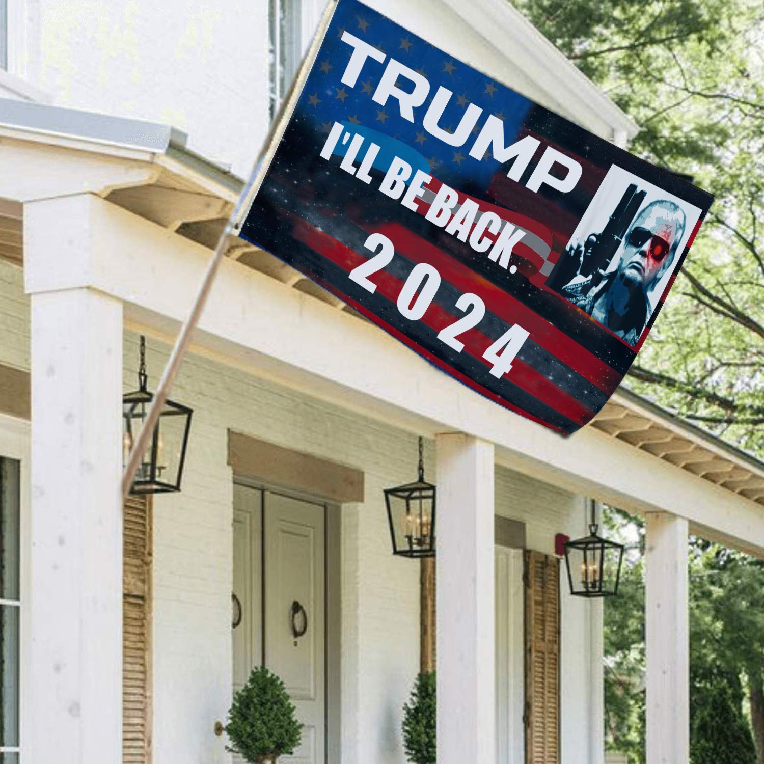 Trump 2024 Flagge, Ca. 7,6x12,7 Cm – Mit Messingösen, Wasserdicht, Für Innen & Außen