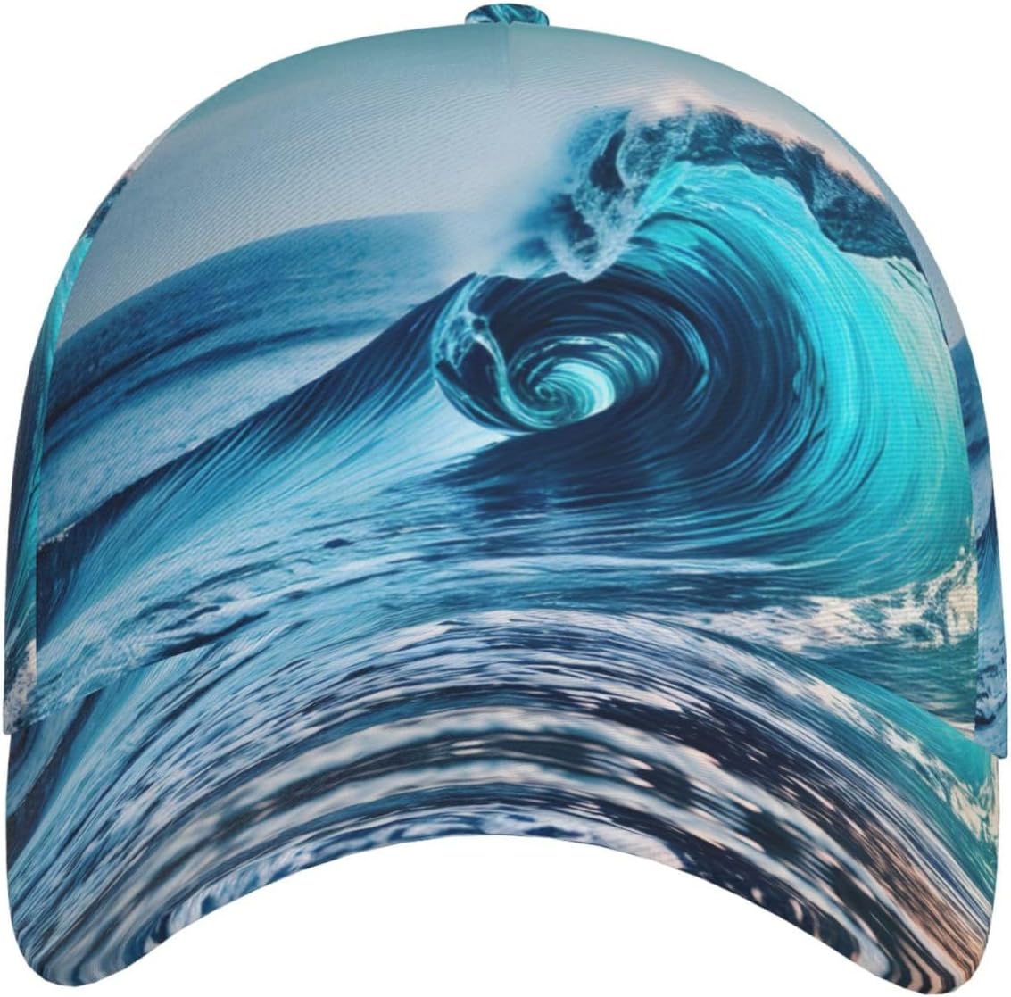Ocean Sea Wave Baseball Cap Hat,Twill Low Profile Dad Cap for Women and Men Easily Adjustable Holiday Party Hat
