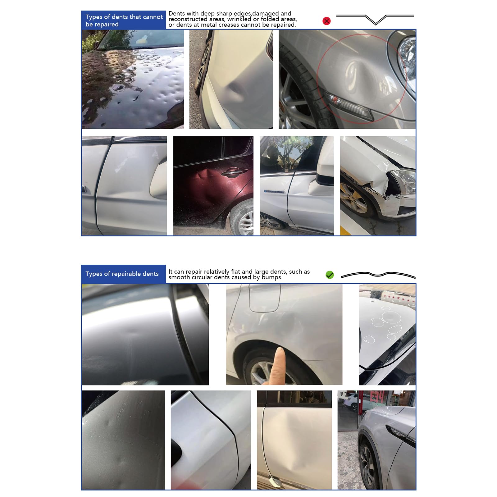 Dispositivo di Riscaldamento a Induzione, 1380W Macchina per Riparazione Ammaccature Magnetica senza Vernice per Carrozzeria Auto con 5 Barre di Gomma, Strumento di Riparazione per Ammaccature
