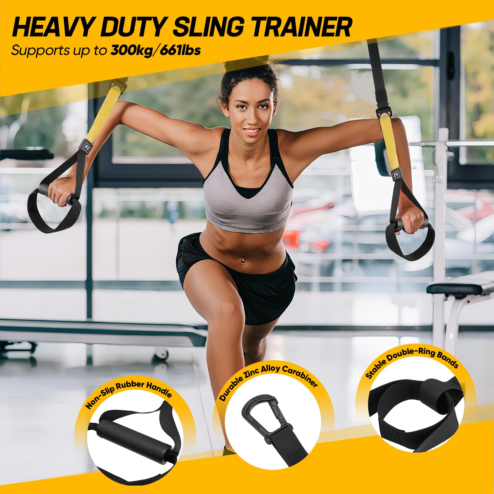 Entrenamiento de Resistencia en Casa, Correas de Fitness de Entrenador de Resistencia para Entrenamiento de Cuerpo Completo para el Entrenamiento en Interiores y Exteriores