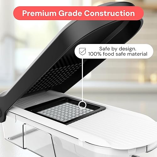 Miniatura 20 de Fullstar - Picadora de verduras, mandolina, rallador de queso, picadora de alimentos con recipiente, utensilios de cocina, artículos esenciales