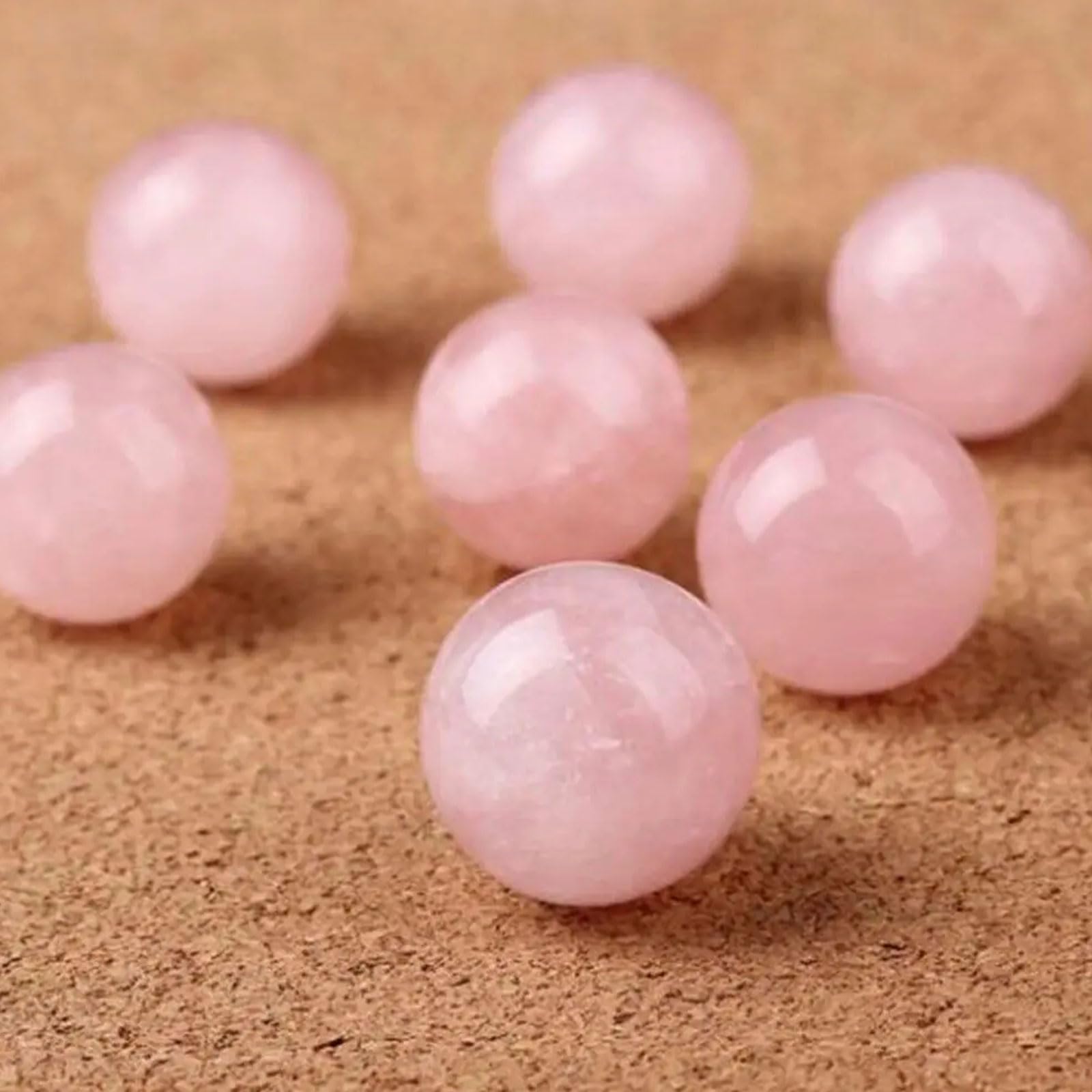 Naturalny kamień uzdrawiający w kształcie kulki z kryształu kwarcu różowego,50~55mm | Naturalny kwarc różowy, miłość i miłość własna, czakra serca, Reiki i medytacja, wystrój domu, prezent