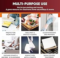 Vista 3 de Hojas de papel de embalaje de 15" x 12" para suministros de mudanza, papel de periódico para cajas de mudanza, papel de envoltura para mudanza