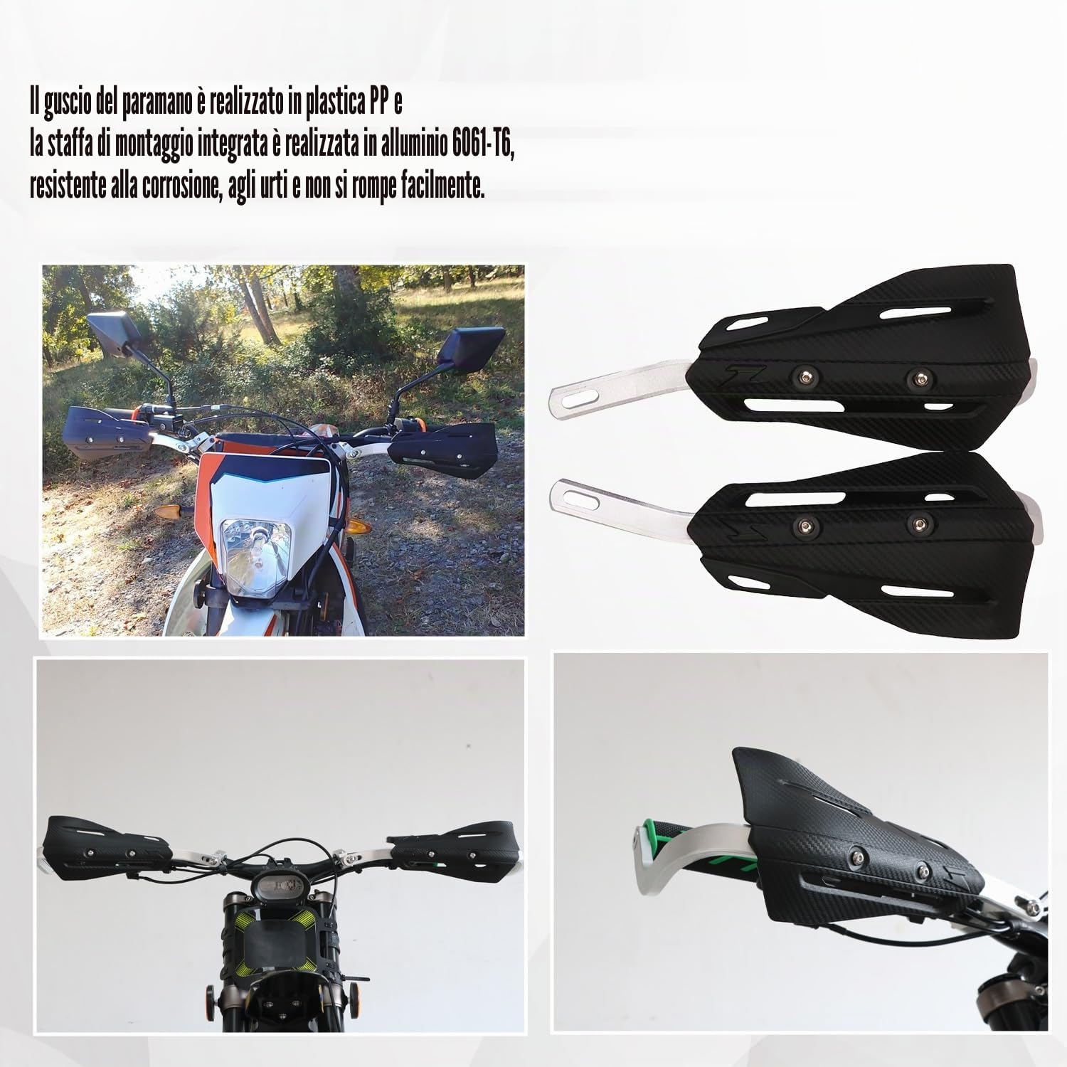 Paramani Motocross,Protege Main Paramani Moto Universale in Alluminio per Manubrio da 22 mm e 28 mm per KTM Surron Husqvarna 701 Moto Cross Pit Bike Dirt Bike MX Racing ATV Quad-Nero