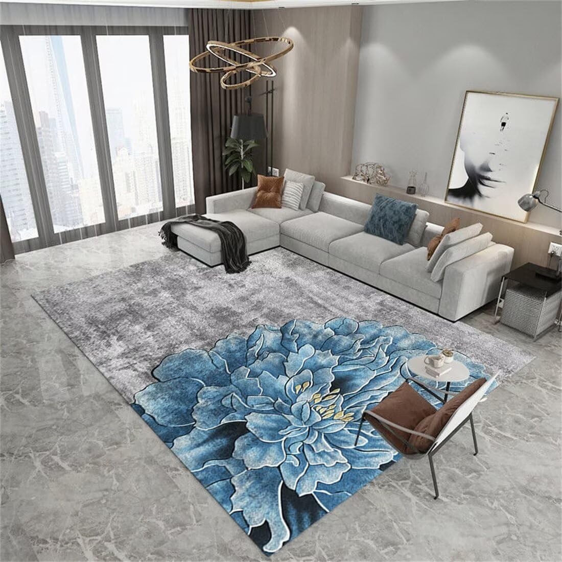 Tapis moelleux 120X200CM lavable pour matelas de sol enfant