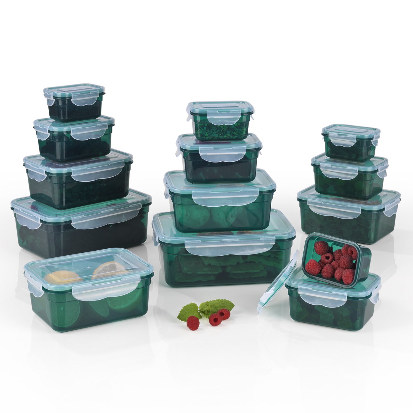 GOURMETmaxx Frischhaltedosen mit Deckel Klick-it 14-Dosen-Set | Aufbewahrungsbox für Meal Prep | Luftdichte, auslaufsichere & stapelbare Vorratsdosen mit Deckel | BPA-frei