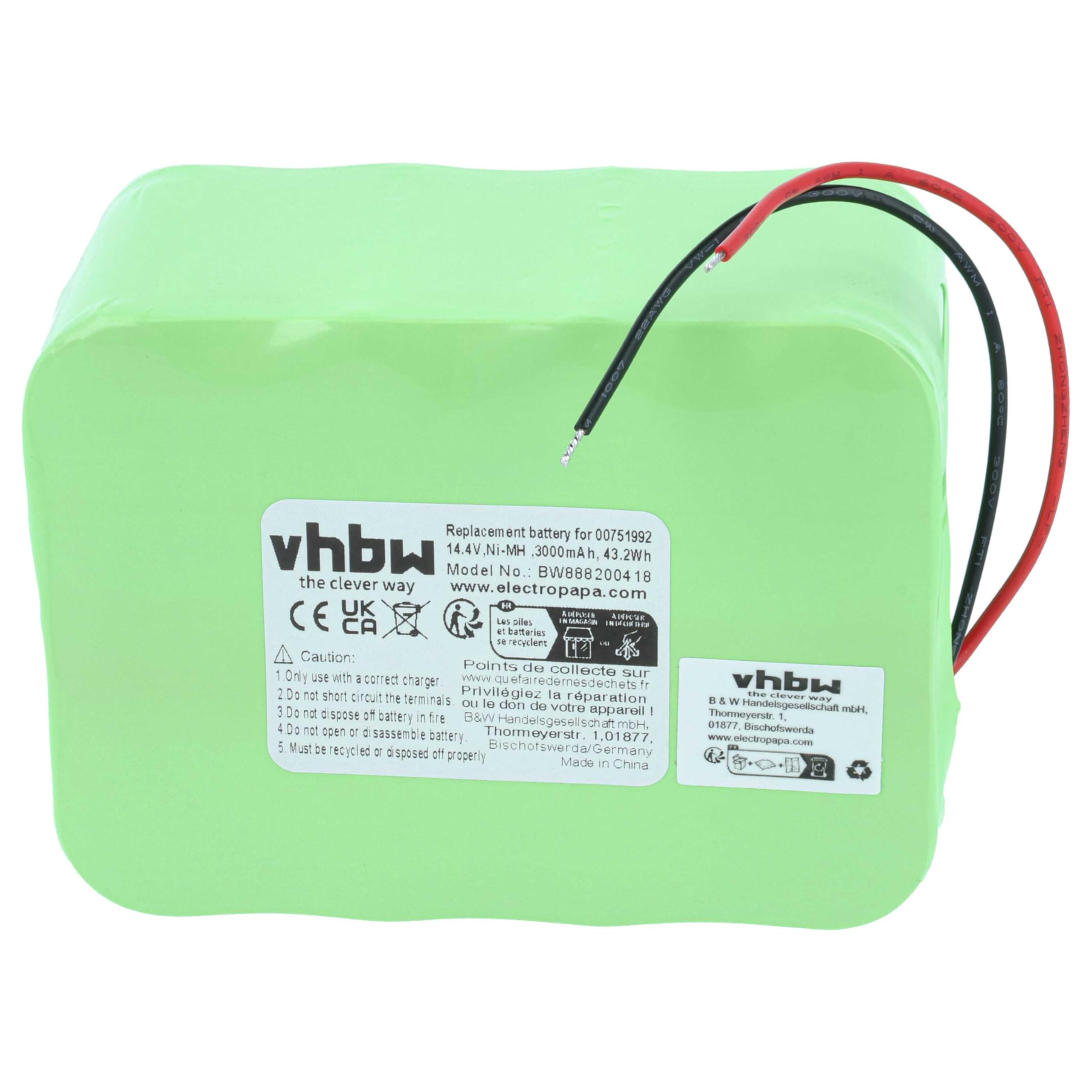 vhbw Akumulator kompatybilny z Shark SV726N (14,4 V) | SV726N, Sweeper SV70 odkurzacz (3000 mAh, 14,4 V, NiMH)