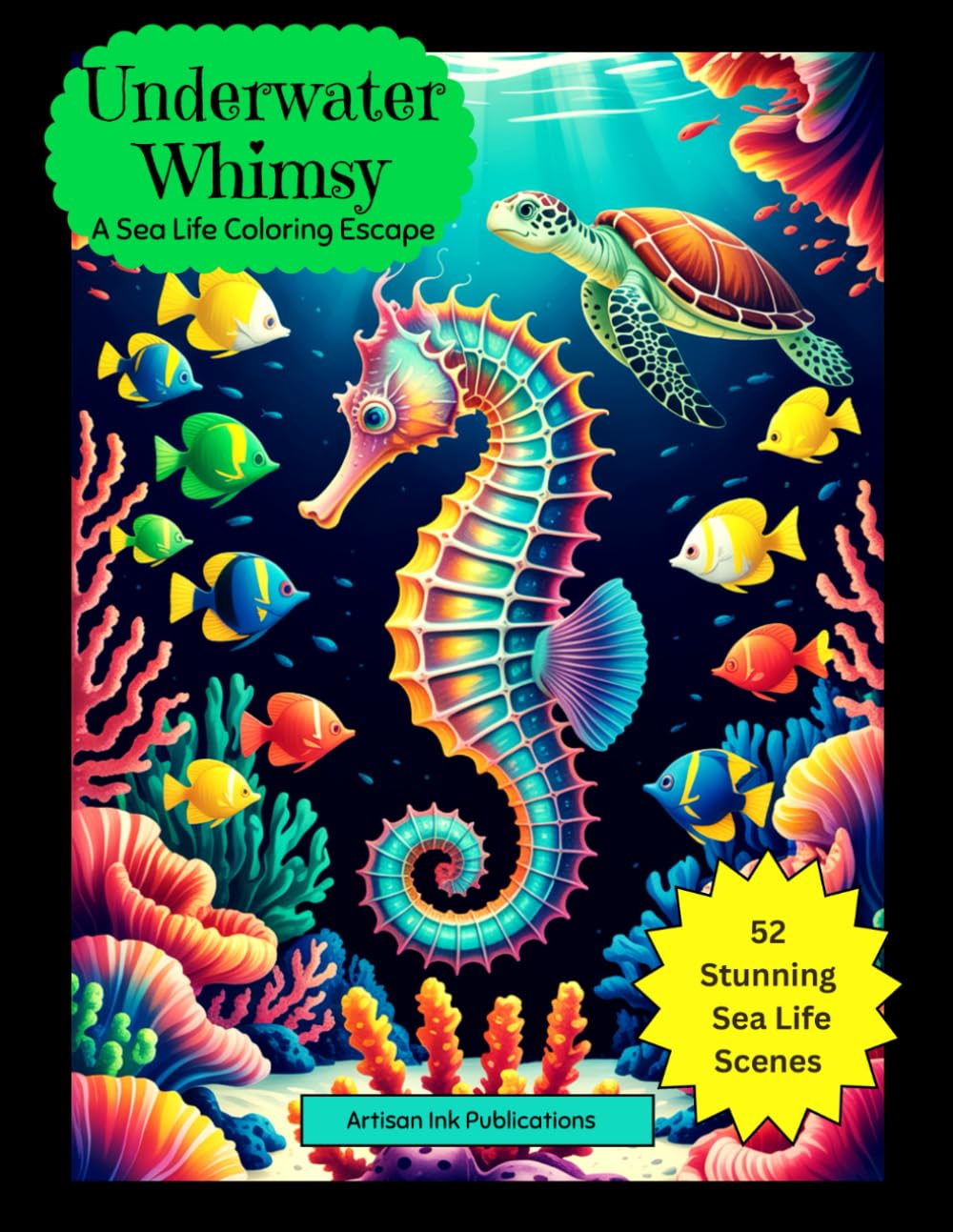 Underwater Whimsy: A Sea Life Coloring Escape