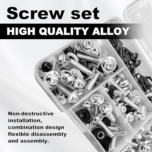 Miniatura 13 de 177 Pcs Red Fairing Bolt Kit M5 M6 Motorcycle Windscreen Screws Compatible Aluminum Fasteners for Motorcycle Fairing Screws Fairing Bolts Nut Clips