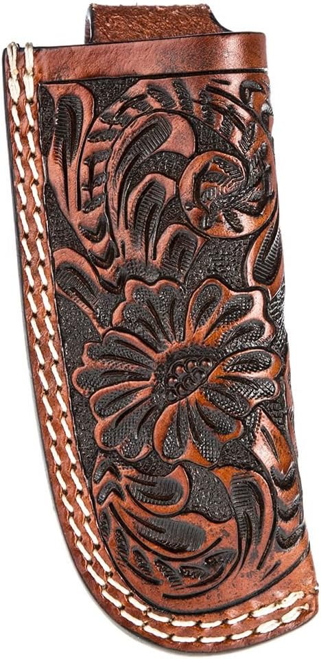 Western Fashion Tack Twisted X Floral Cognac Knife Sheath XW3-4 Cognac
