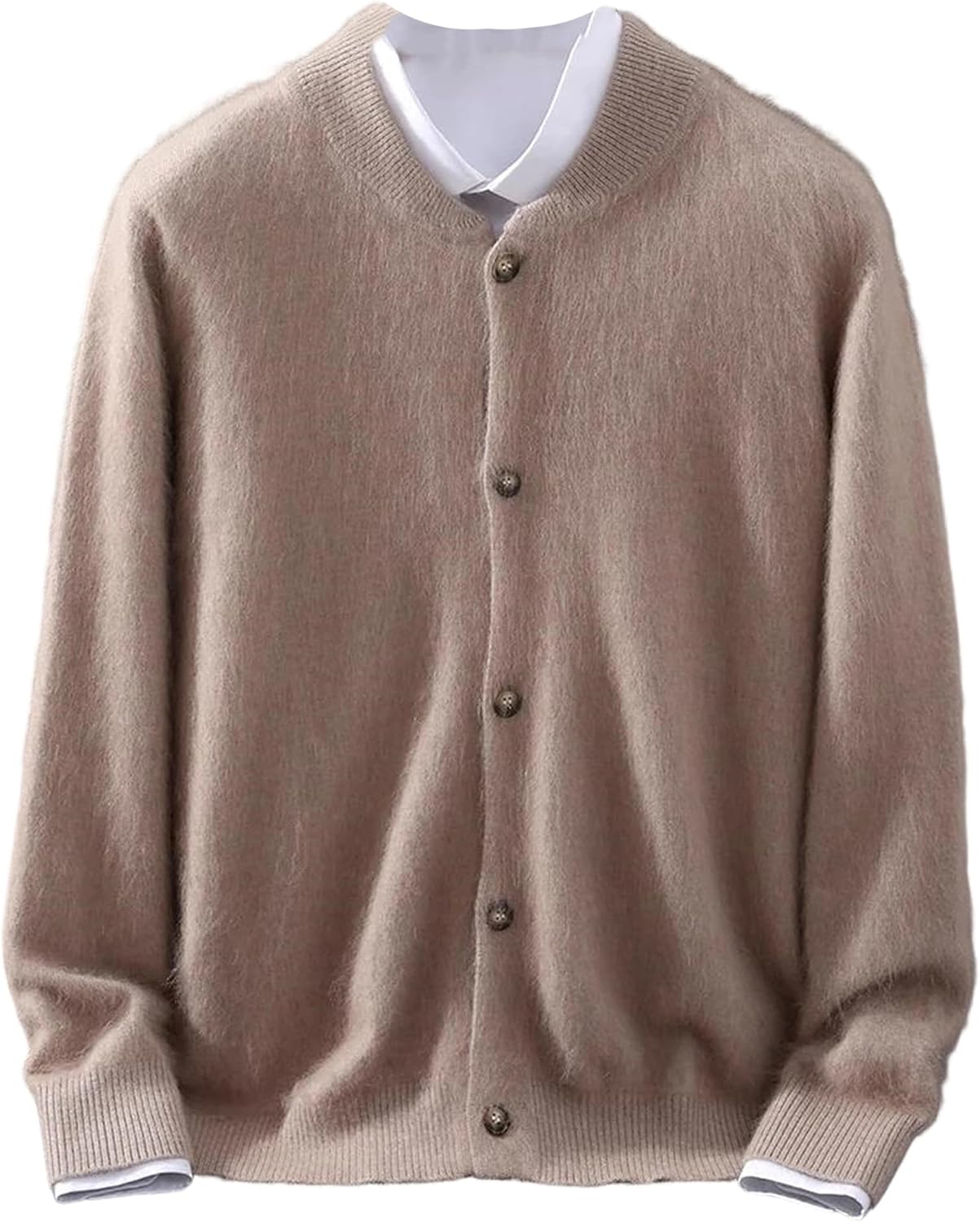Suwequest Men’S Cardigan Sweater Mock Neck Long Sleeve Warm Knit Autumn Winter Business Casual Outerwear