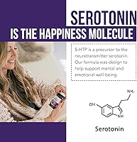Vista 6 de 5-HTP Orgánico - 200 mg Concentración de 99% de 5HTP, más Vitamina B6 Cofactor y Lion’s Mane Extraído del Agua de Semillas de Griffonia