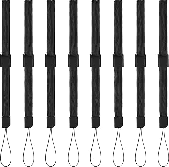 8 Pcs Controller Remote Strap,Adjustable Slider Lock Black Strap