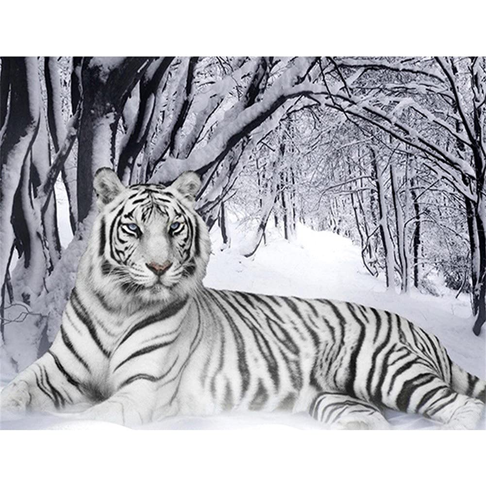 Kit broderie diamant tigre 50x100cm pour adulte et enfant