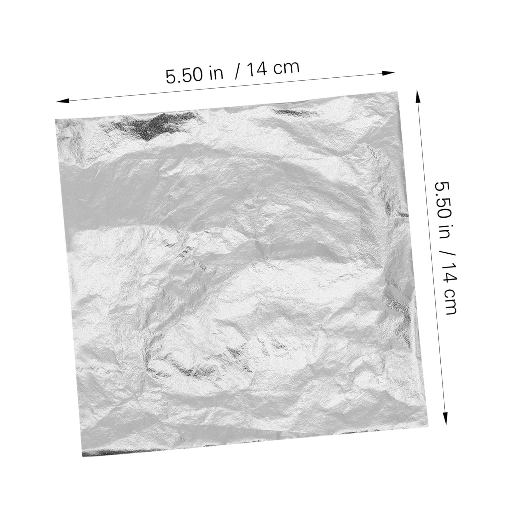 HOODANCOS 100pcs Silver Foil Sheets for Crafts 14x14cm Gold Foil Imitation Leaf for DIY Art Decorations