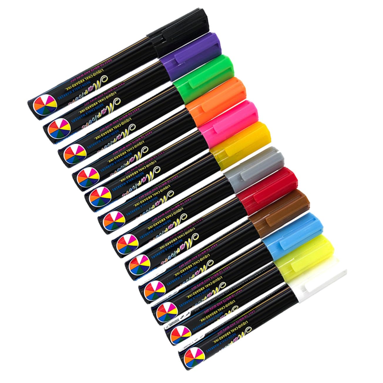 Set de 12 Rotuladores Fluorescentes Borrables para Pizarra