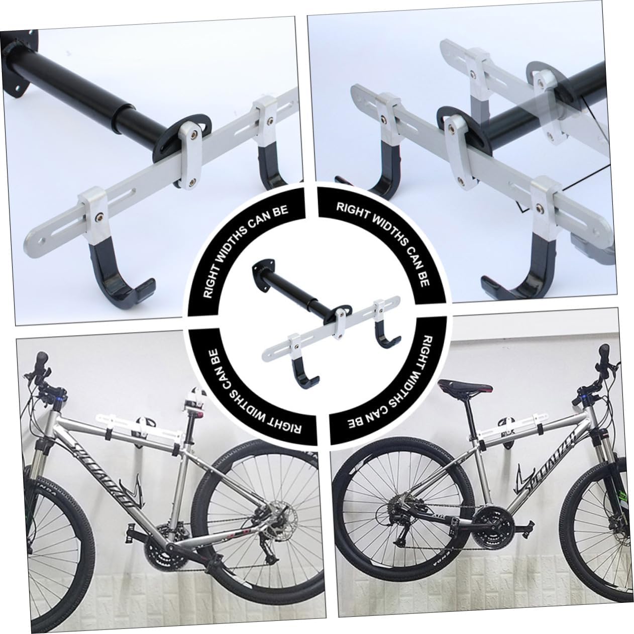 Adjustable Bike Wall Hook for Easy Storage Space-Saving Bike Mount Rack for Garage Home Apartment Optimizes Floor Space and Easy Installation