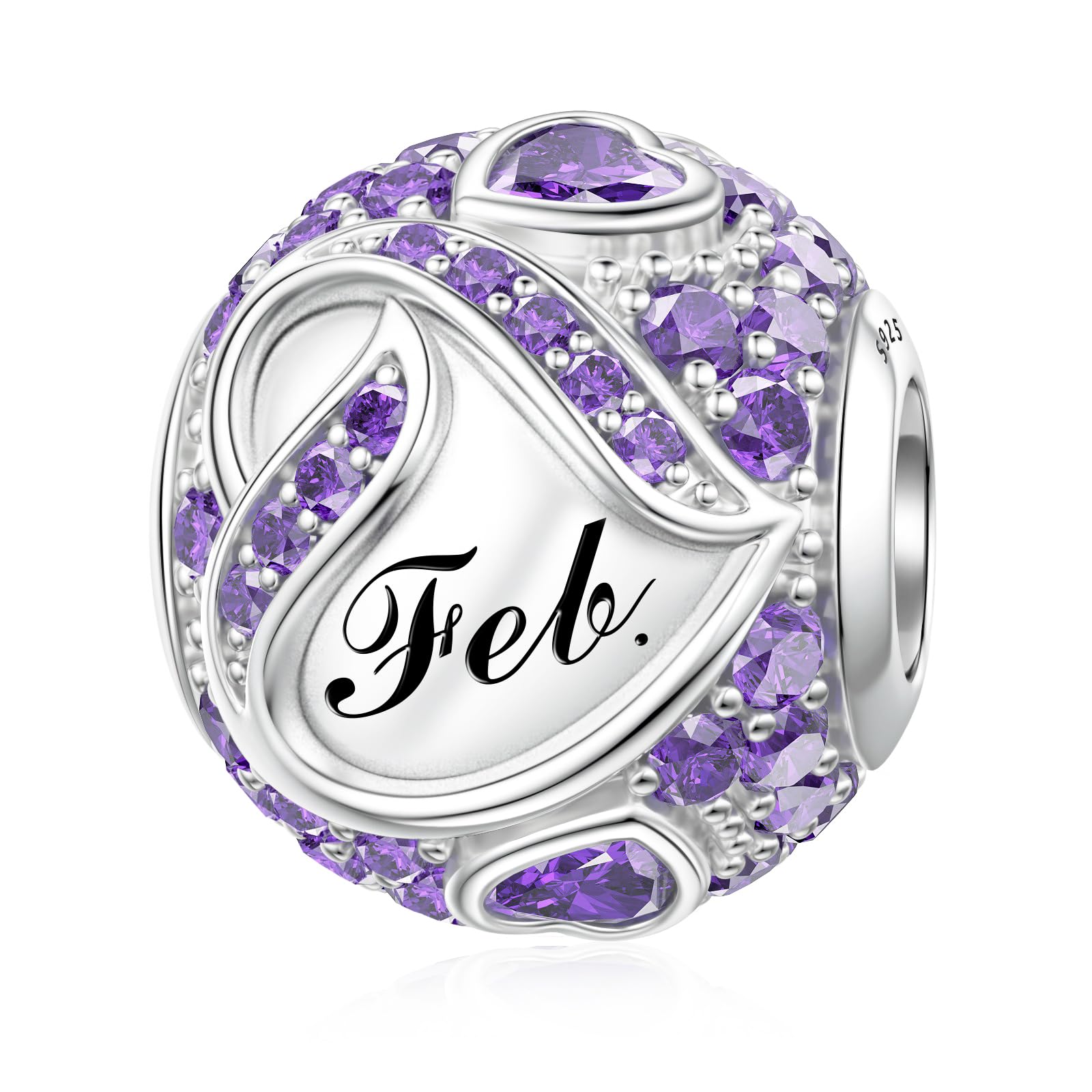 LANBEIDEBirthstone Charms for Pandora Charms, 925 Sterling Silver Beads for Pandora Bracelet Xmas Birthday Present for Women