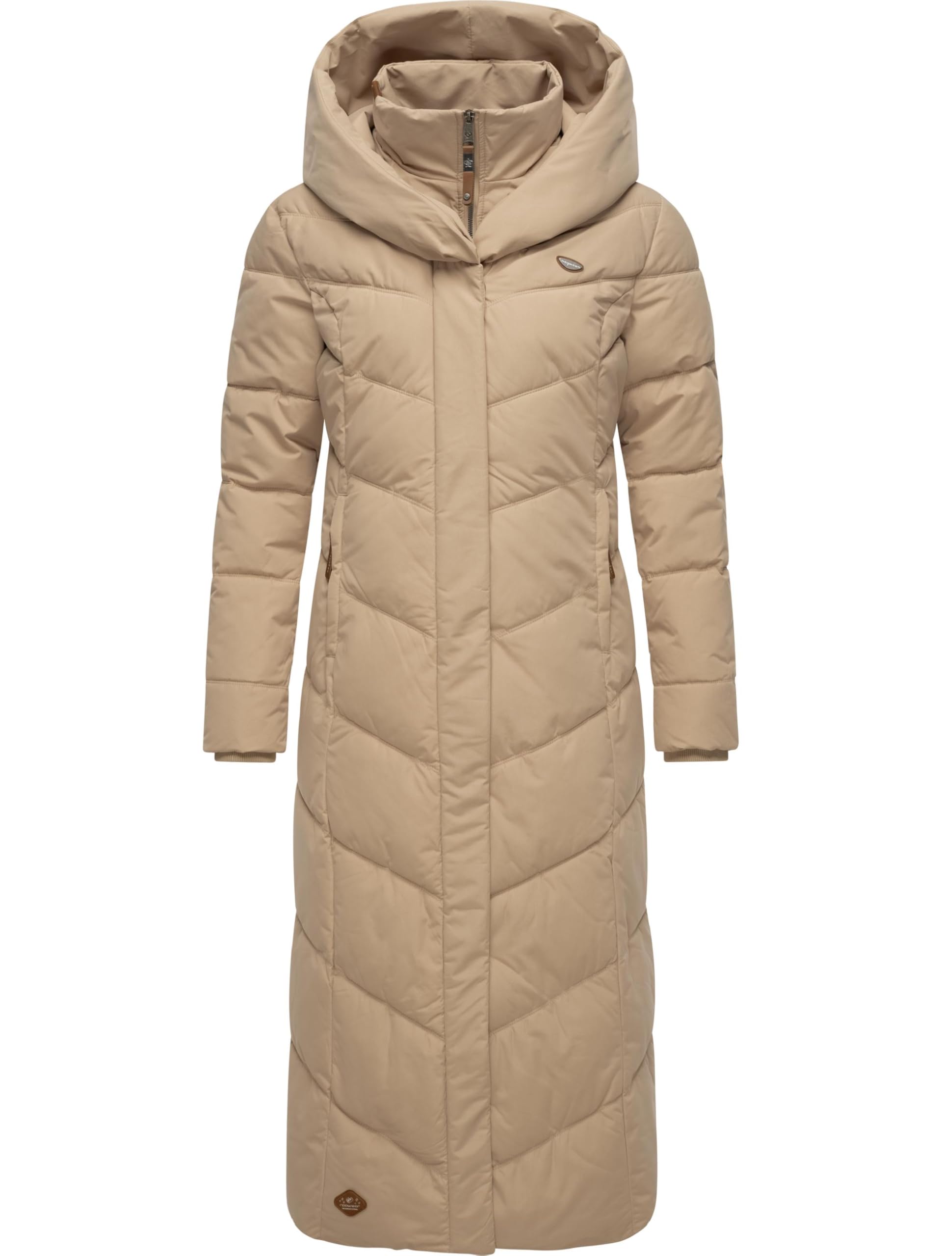 Ragwear Women's Taupe24 Winter Coat, Warm Quilted Coat, Extra Long, With Hood, Natalka Extralong Intl, Xs-6Xl, L