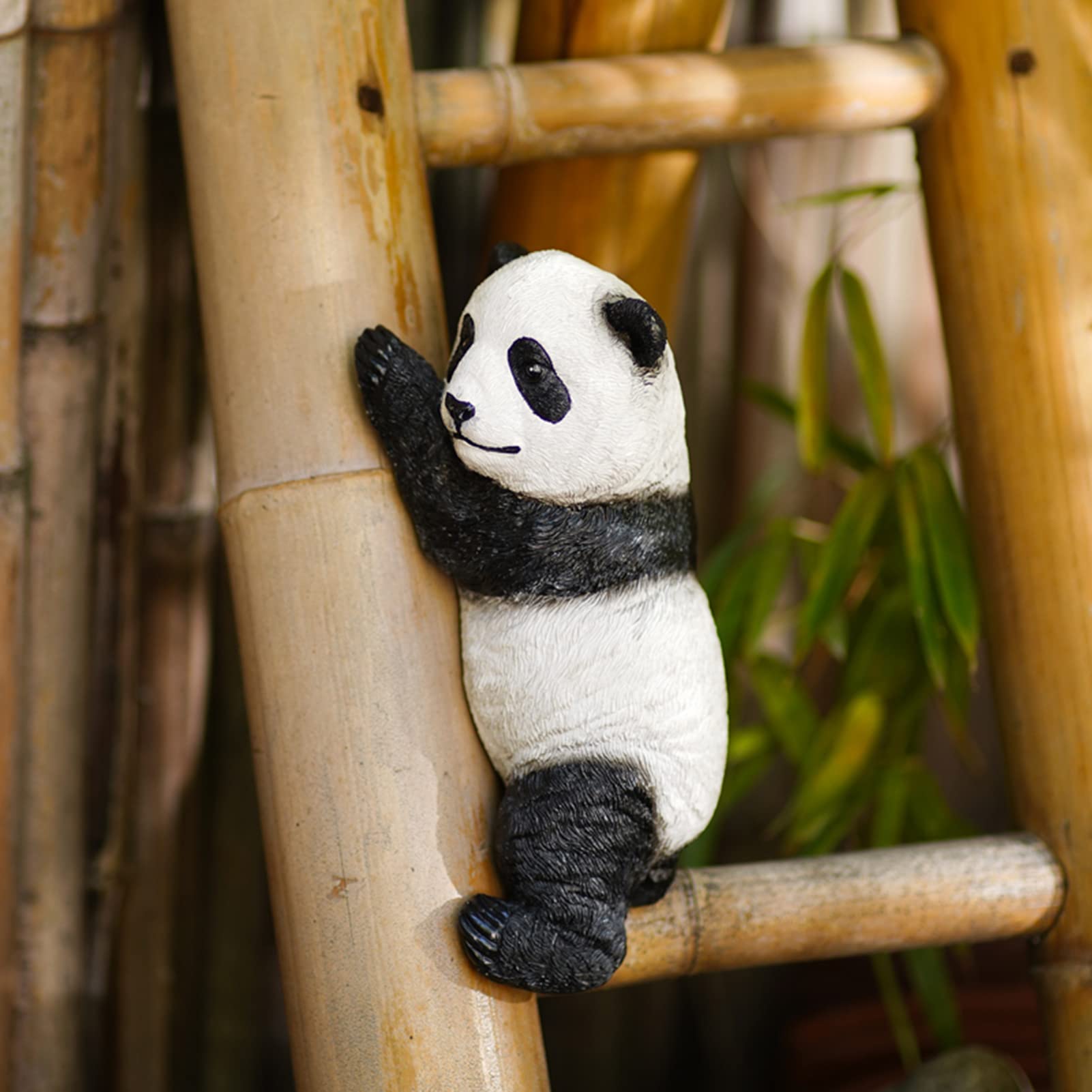 SEWACC 40 Stück Panda Figuren Aus Harz - Niedliche Mini-Skulpturen Für Garten, Deko & Bonsai