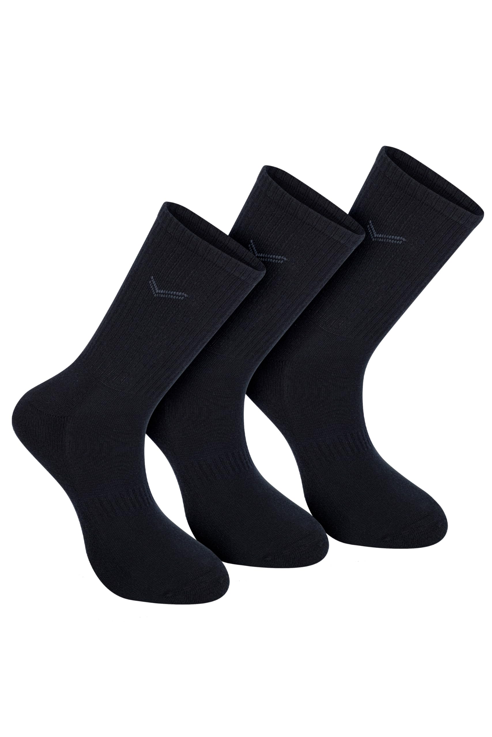 BLS - Calcetines de tenis orgánicos, 3 pares de calcetines de algodón 100% orgánico, compresión para un ajuste seguro, puntera y talón reforzados