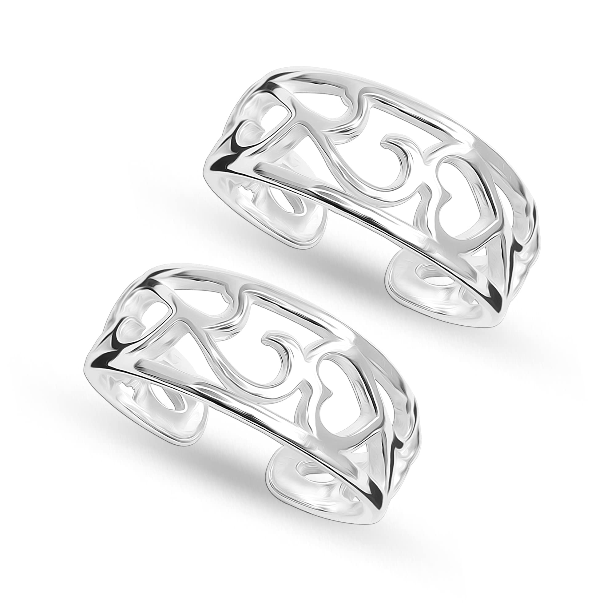 Amazon Brand - Anarva 925 Sterling Silver BIS Hallmarked Toe Ring Pure Silver Toe Ring for Women