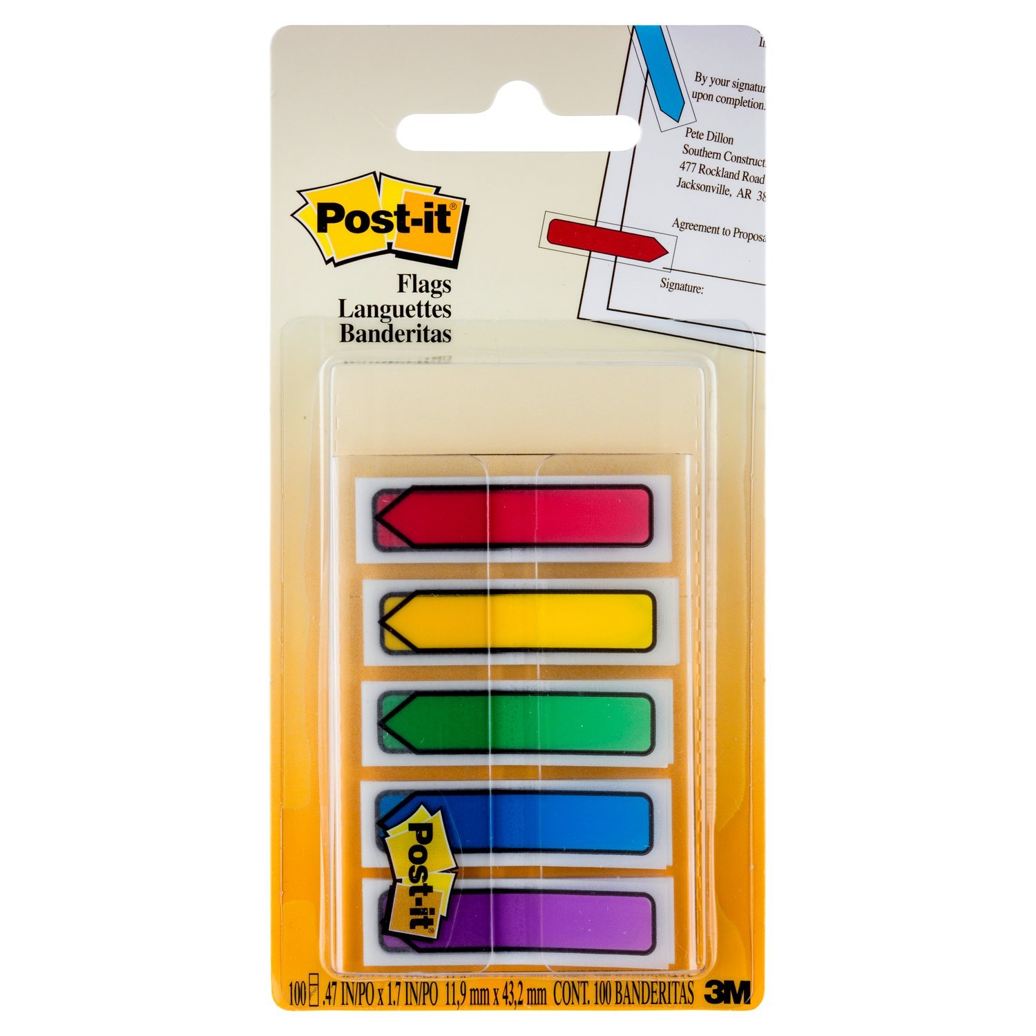 3M 684ARR1 - Post-it Index Arrows 12mm 100 Tabs 5 Colours 684-ARR1