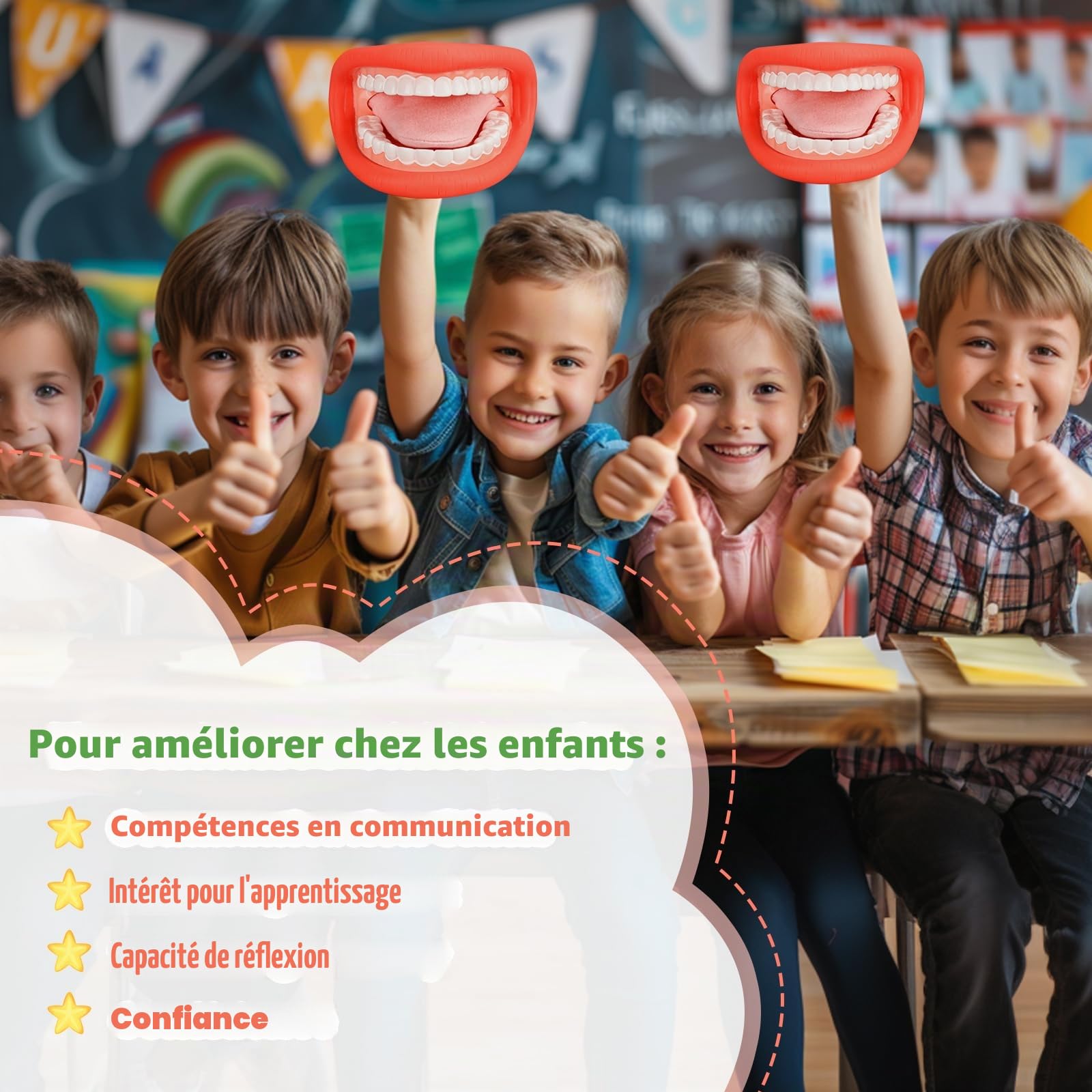 Ultrassist Ultrassist Marionnette à main avec langue pour enfants Rouge Taille moyenne