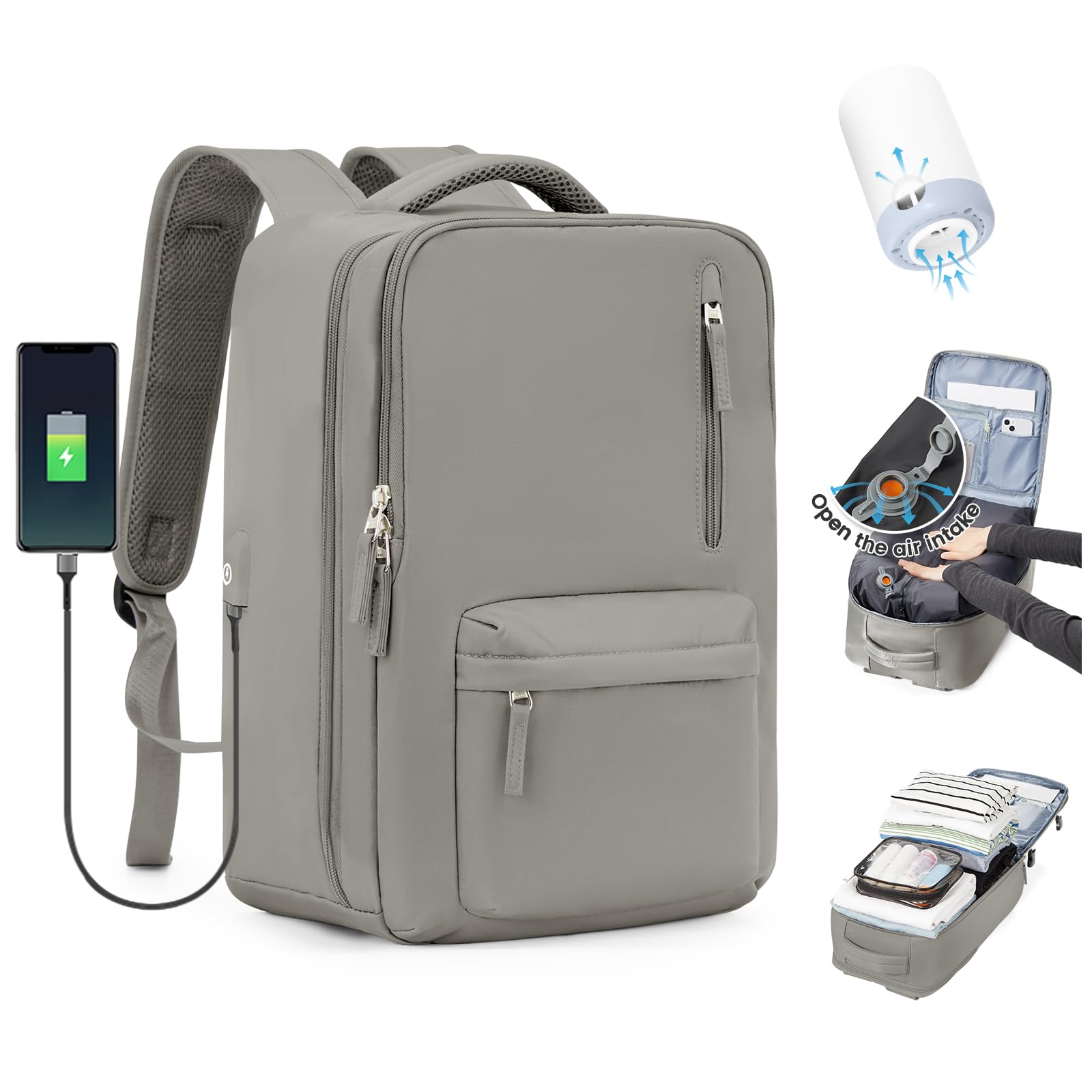 SZLX Borse da Cabina per Easyjet 45x36x20 Zaino da Viaggio Donna Ryanair 40x20x25 Bagaglio a Mano con porta usb zaino da viaggio aereo bagaglio a mano zaino per laptop Casual Daypack