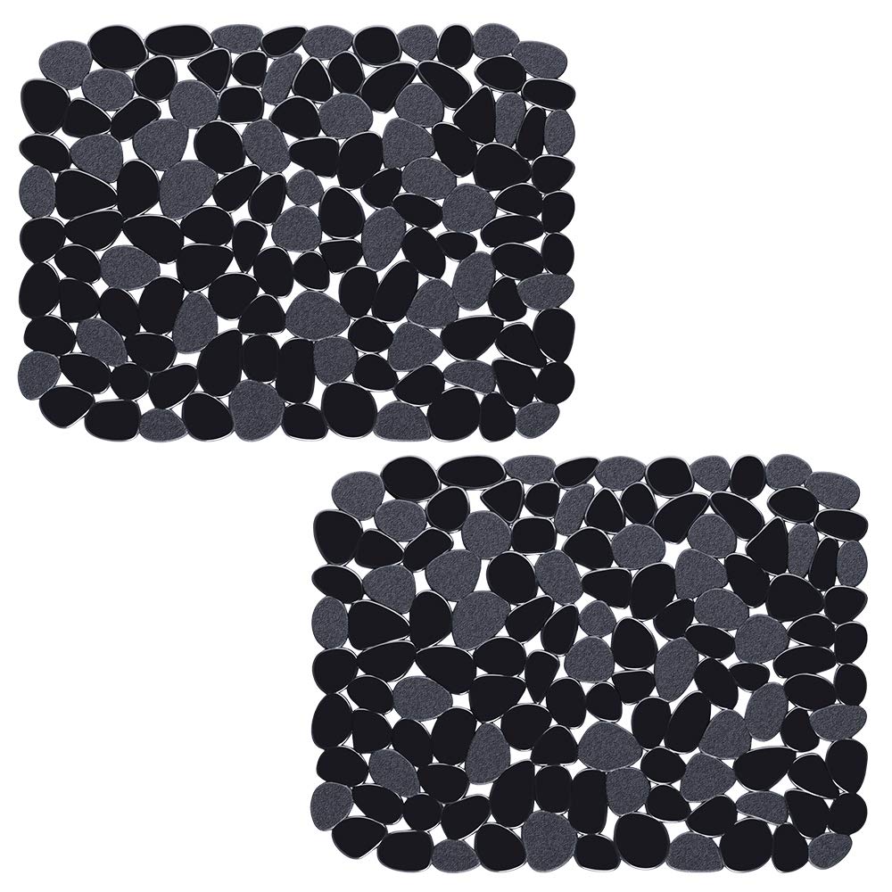 BligliPebble Sink Mat PVC Eco-friendly Kitchen Adjustable Sink Mat Pad Sink Protector ââ‚¬¦ (Black)