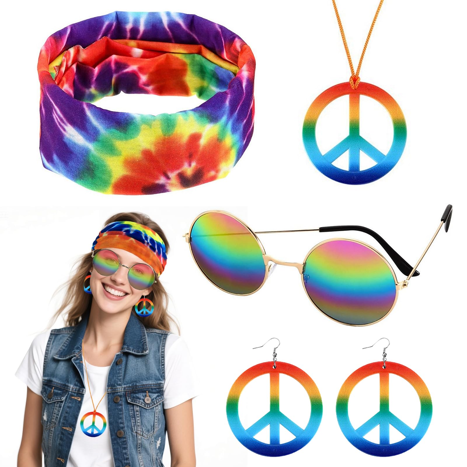 Cosysparks Hippie Costume Women