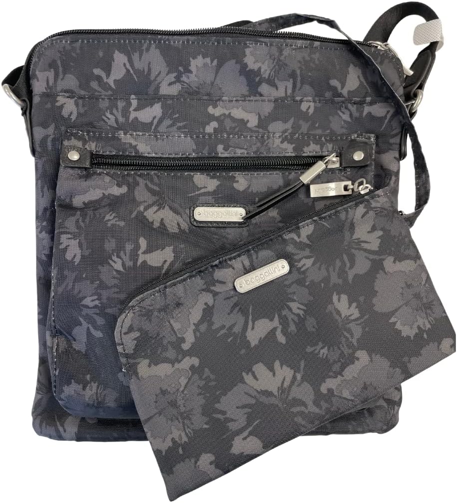 Go Bagg with RFID Wristlet - Lightweight 10.75"x10" Travel Purse Crossbody Bag for Women