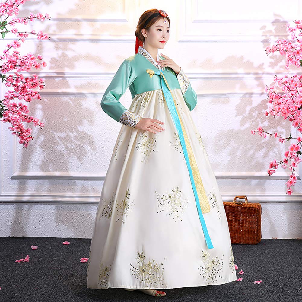 Amazon.co.jp: S~XL 4色 韓服韓国伝統衣装チマチョゴリ 韓流ワンピース
