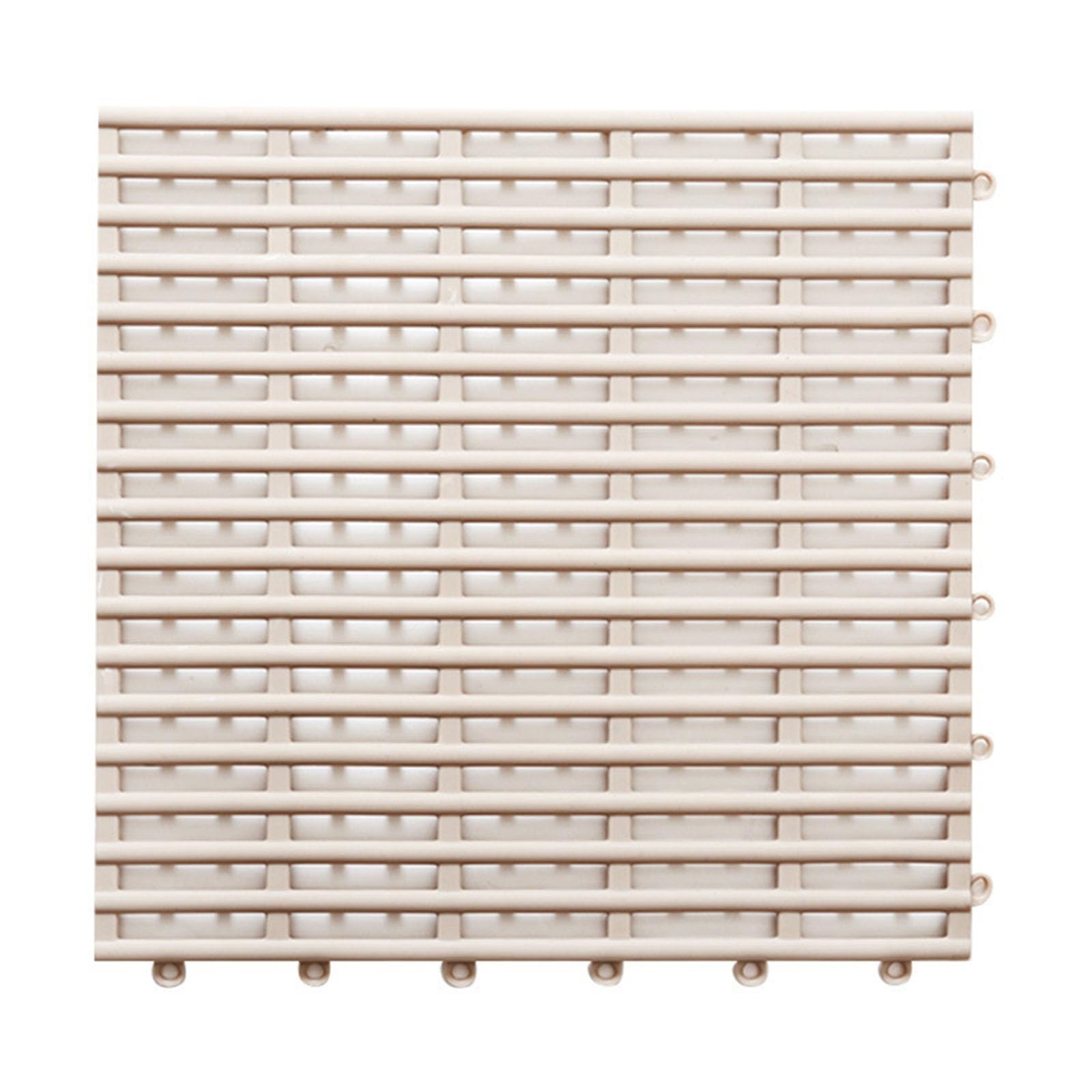 Alfombrilla Ducha Cortada con Bricolaje, Juego Alfombrillas baño cuadradas, plástico Antideslizante for una Ducha Segura en el Interior del baño una habitación húmeda(Beige,10 Pieces)