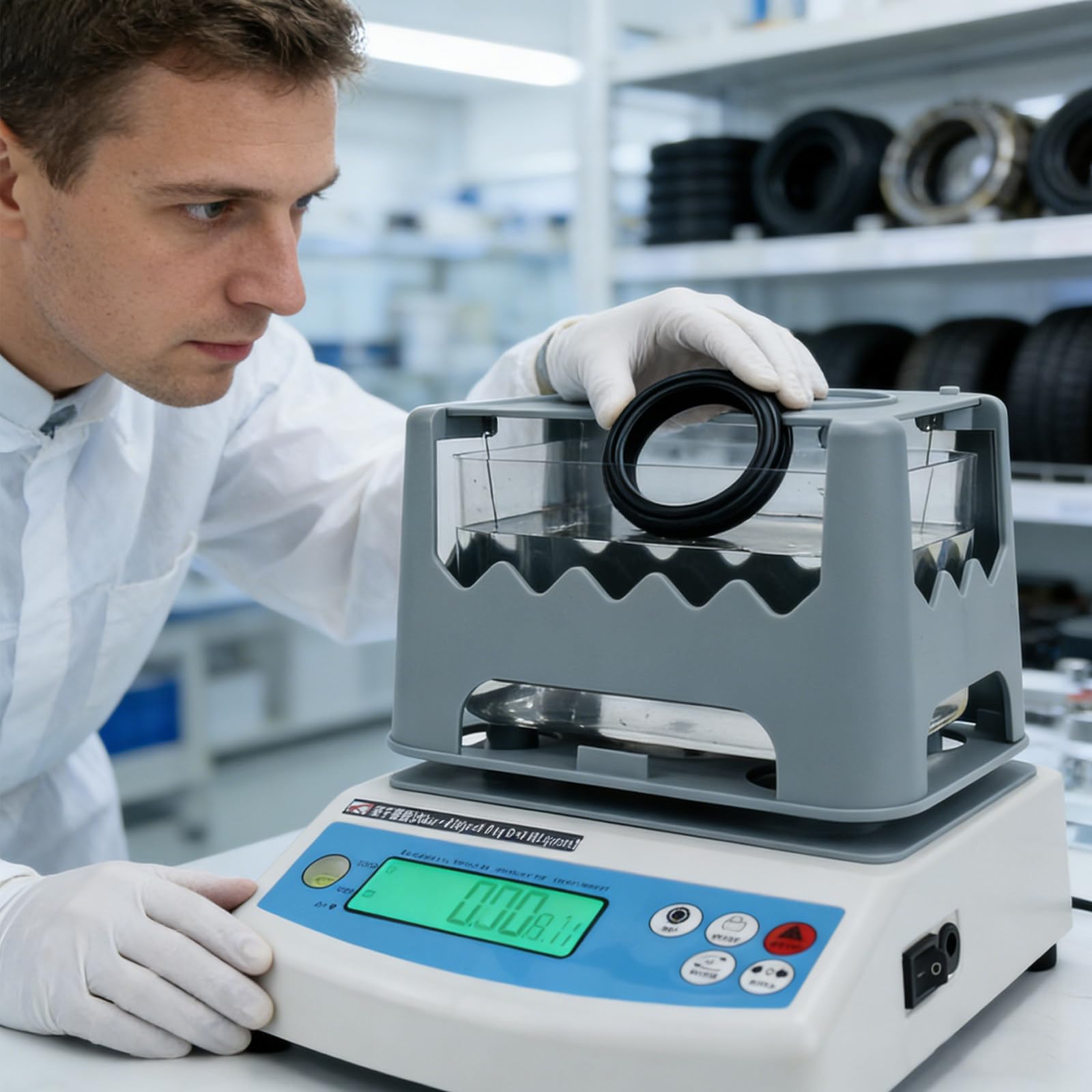 DensíMetro De Caucho Y PláStico, Prueba De 5 Segundos, Equipo De MedicióN De Densidad De Alta PrecisióN De 0,001 G/Cm³ 300g