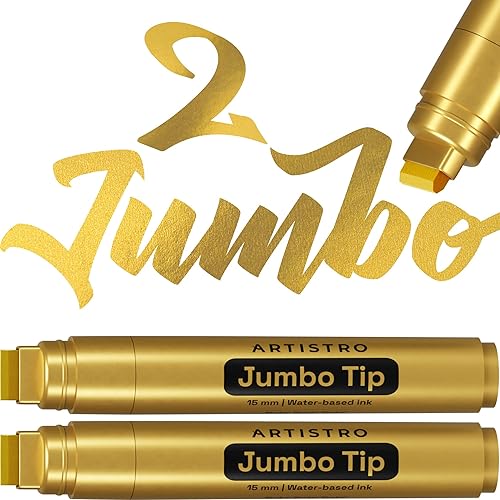 Miniatura 117 de ARTISTRO - 2 plumones de pintura acrílica blanca, punta media de 3 mm, perfectos para manualidades, proyectos de arte y más Blanco